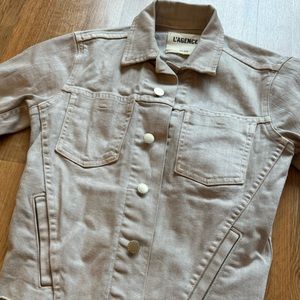 L’AGENCE Janelle Cotton-Blend Denim Jacket